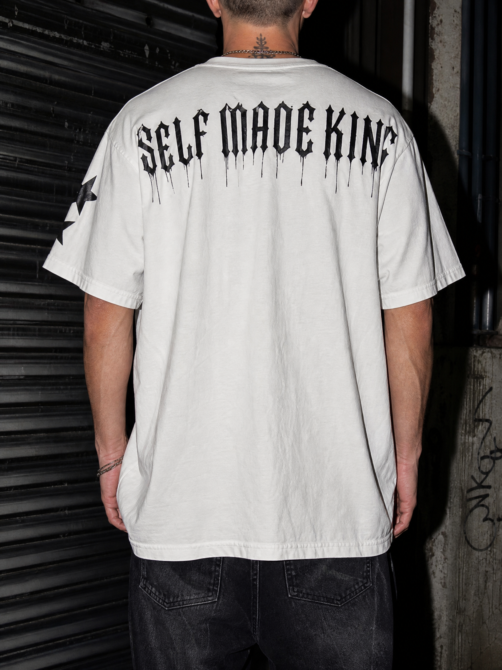 Self Made King Drip Tee (White)